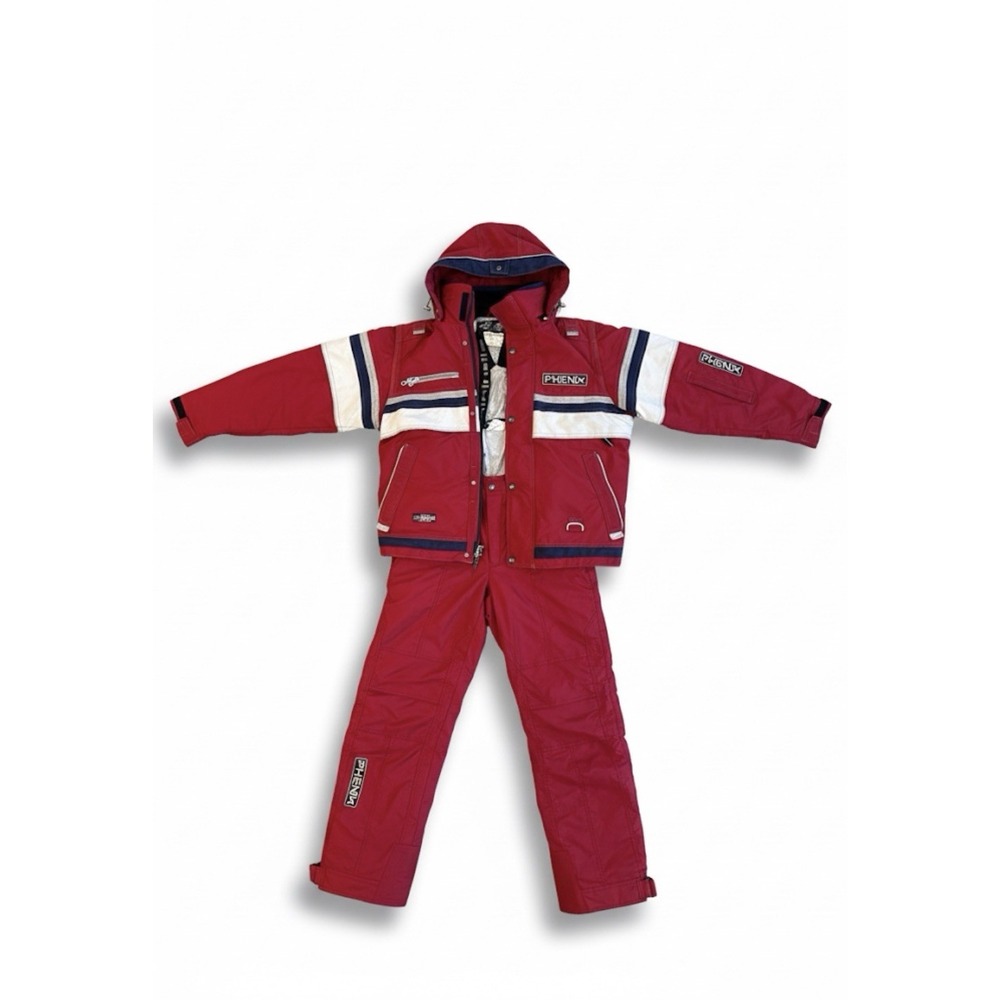PHENIX Jacket Overalls Set Diaplex Waterproof Technology Size‎ M Red/White Heavy